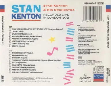 Stan Kenton - Live In London (1972) {2CD Set, Decca--London 820 466-2 rel 1987}