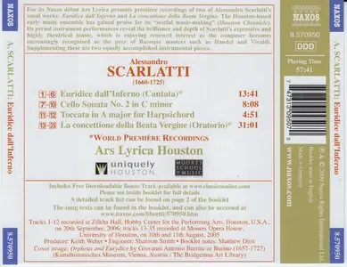 Alessandro Scarlatti (1660-1725). Euridice dall'Inferno