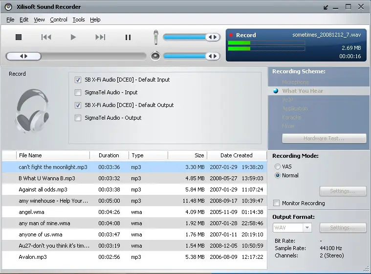 Xilisoft Sound Recorder v1.0.49 build 1225