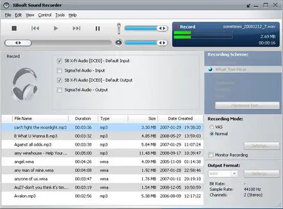 Xilisoft Sound Recorder v1.0.49 build 1225