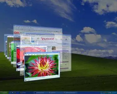 OtakuSoftware TopDesk 1.4.2, Windows Flip 3D on WindowsXP!