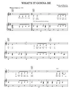 What's It Gonna Be - Glee TV Series, Glee Cast, Neil Diamond (Piano-Vocal-Guitar)