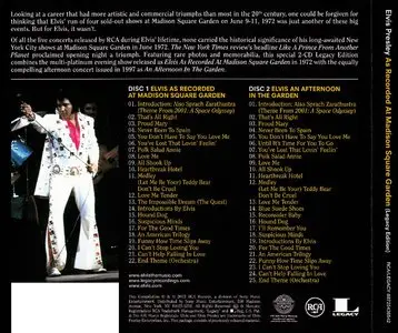 Elvis Presley - Elvis As Recorded At Madison Square Garden (1972) [2CD] {2012 40th Anniversary Legacy Edition}