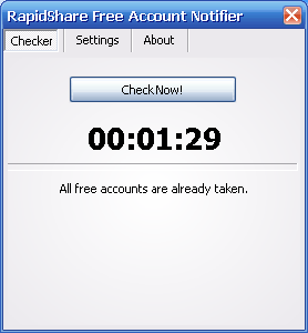 RapidCheck 0.3 + Rapidshare Free Account Notifier 1.0
