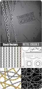 Metal chain 3 - Stock Vector