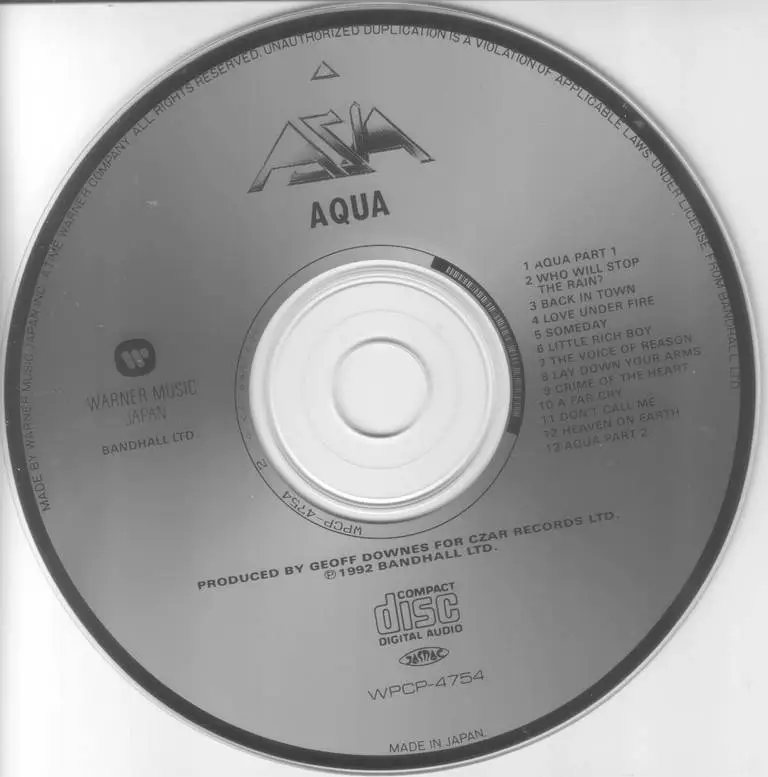 Asia - Aqua (1992) {Japan 1st Press} / AvaxHome