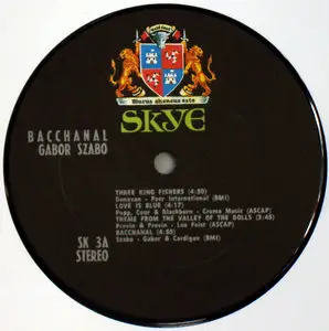 Gabor Szabo - Bacchanal (Skye Records 1st pressing) Vinyl rip in 24 Bit/ 96 Khz + CD