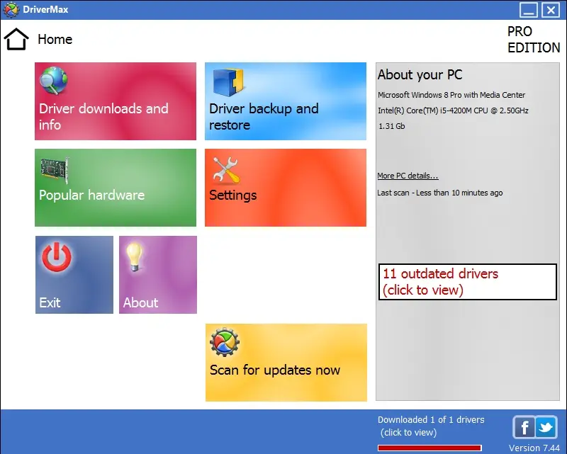 DriverMax PRO 7.44