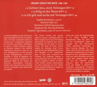 Sophie Karthäuser, Michael Volle & Akademie für Alte Musik Berlin - J.S. Bach: Dialogkantaten BWV 32, 49 & 57 (2018)