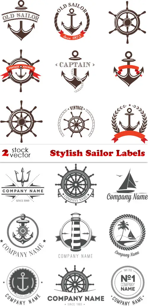 Vectors - Stylish Sailor Labels