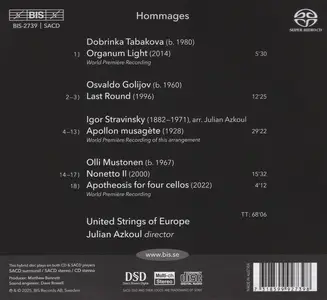 Julian Azkoul, United Strings of Europe - Hommages: Stravinsky, Mustonen, Golijov, Tabakova (2025)