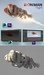 Iron Man - Flight Scene for 3ds Max and After Effects - 3D Model