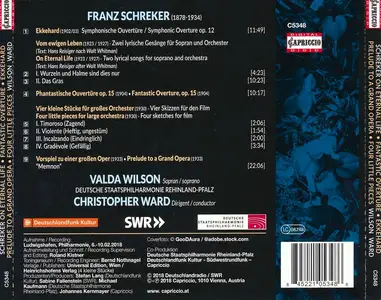 Christopher Ward, Deutsche Staatsphilharmonie Rheinland-Pfalz - Schreker: On Eternal Life, Fantastic Overture, Ekkehard (2018)