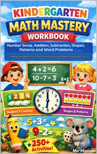 Kindergarten Math Mastery Workbook: Number Sense, Addition, Subtraction, Shapes, Patterns and Word Problems