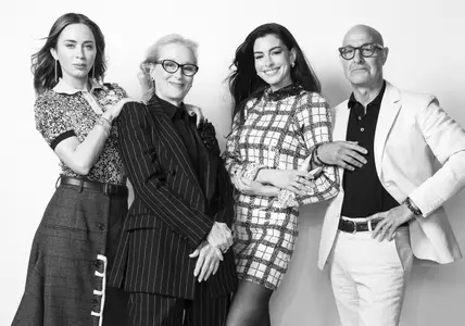 Emily Blunt, Meryl Streep, Anne Hathaway and Stanley Tucci for The New York Times April 2026