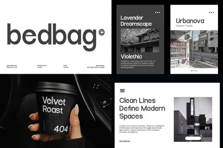 Bedbag Modern Geometric Sans Font