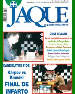 JAQUE • La pasion del Ajedrez • Numero 396 • Marzo 1995 (Spanish)