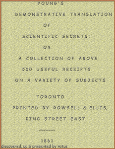 Scientific Secrets; or a collection of above 500 useful receipts on a variety of Subjects