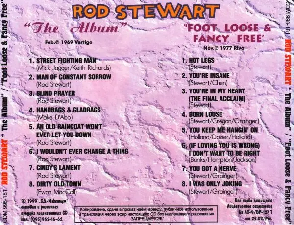 Rod Stewart - The Album / Foot Loose & Fancy Free (1999)