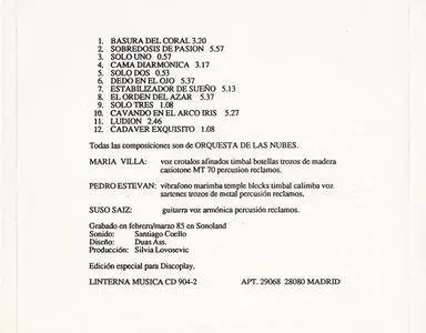 Orquesta De Las Nubes - El Orden Del Azar (1985) {Linterna Musica}