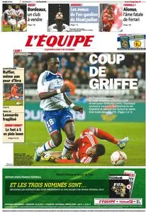 L'Equipe Edition du Jeudi 29 Novembre 2012