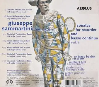 Andreas Böhlen - Giuseppe Sammartini: Sonatas for recorder and basso continuo, Vol.1 (2020)