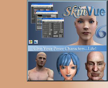 SkinVue6.1 plus Poser and DAZ plugins