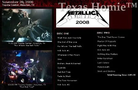 Metallica - 20 November: Toyota Center, Houston, TX