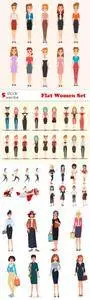 Vectors - Flat Women Set