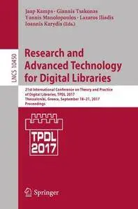 Research and advanced technology for digital libraries : 21st International Conference on Theory and Practice of Digital Librar