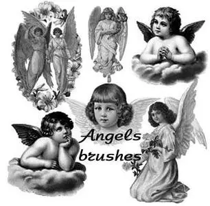 Photoshop Brushes: Angels 