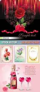 Stock Vector - 8th March Card