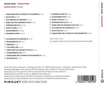 Kevin Hays - Variations (2011) {Pirouet}