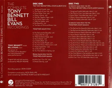 Tony Bennett & Bill Evans - The Complete Tony Bennett/Bill Evans Recordings (2009) {2CD Set, Fantasy FAN-31281 rec 1975-1976}