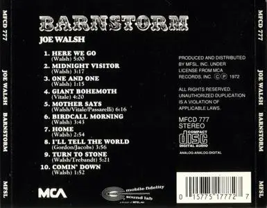 Joe Walsh - Barnstorm (1972) [MFSL, MFCD 777] Repost