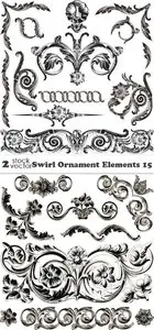 Vectors - Swirl Ornament Elements 15