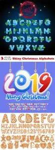 Vectors - Shiny Christmas Alphabets