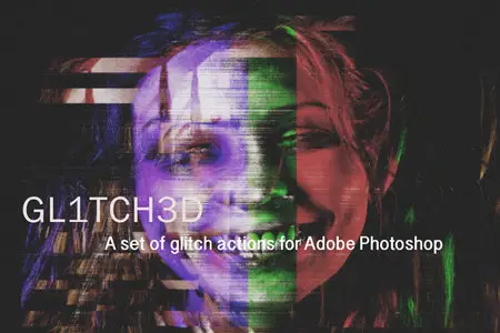 CreativeMarket - Glitched Set of Photoshop Actions