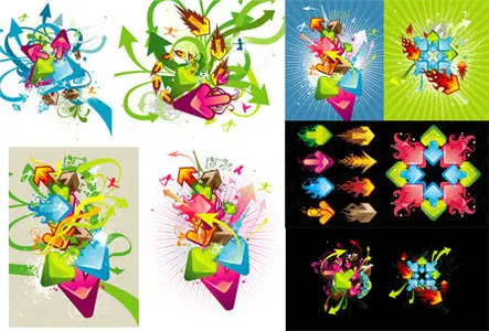 Colourful Vector Arrows