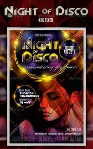 GraphicRiver A night of Disco Flyer