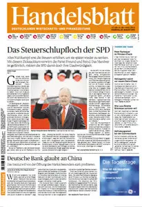 Das Handelsblatt vom 20 August  2013