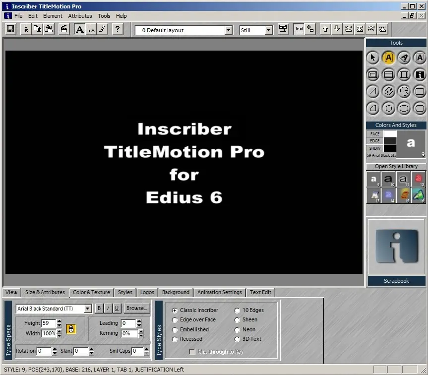 TitleMotion Pro for Edius 6 incl. User Guide English