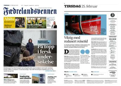 Fædrelandsvennen – 25. februar 2020