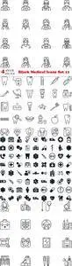 Vectors - Black Medical Icons Set 11