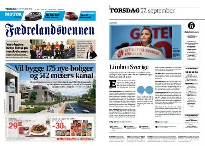 Fædrelandsvennen – 27. september 2018