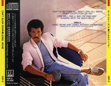 Lionel Richie - Can't Slow Down (1983) {1984, Japan 1st Press}
