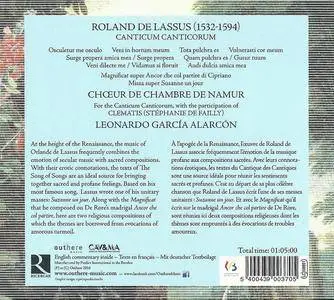 Roland de Lassus (1532-1594) - Canticum Canticorum - Choeur de Chambre de Namur (2016) {Ricercar Official Digital Download}