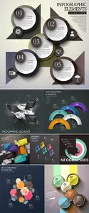 Stock: Creative flat hexagon infographics design