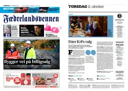 Fædrelandsvennen – 11. oktober 2018