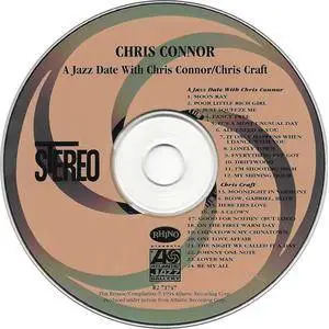 Chris Connor - A Jazz Date With Chris Connor (1958) + Chris Craft (1958) 2 LP in 1 CD, Remastered Reissue 1994